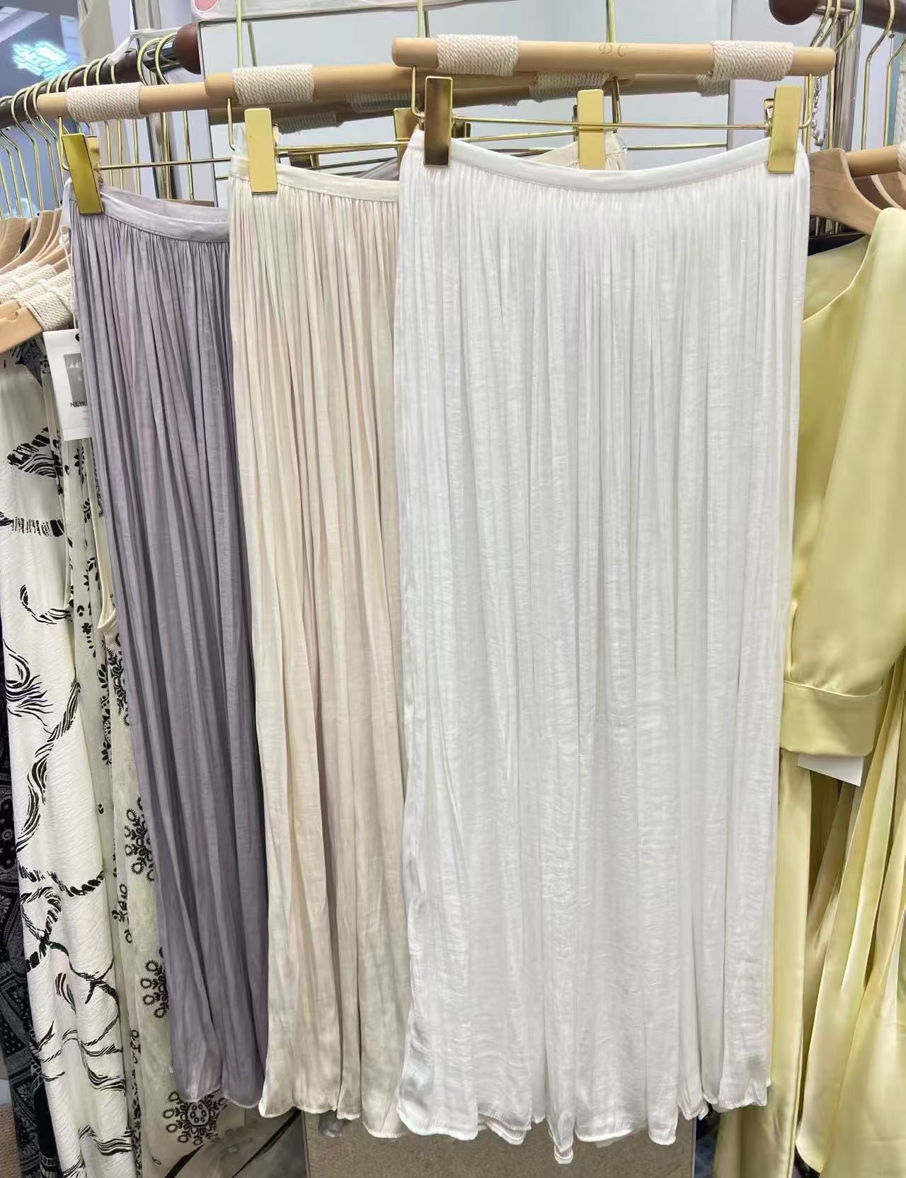 The Cloud Pleat Gauze Maxi Skirt
