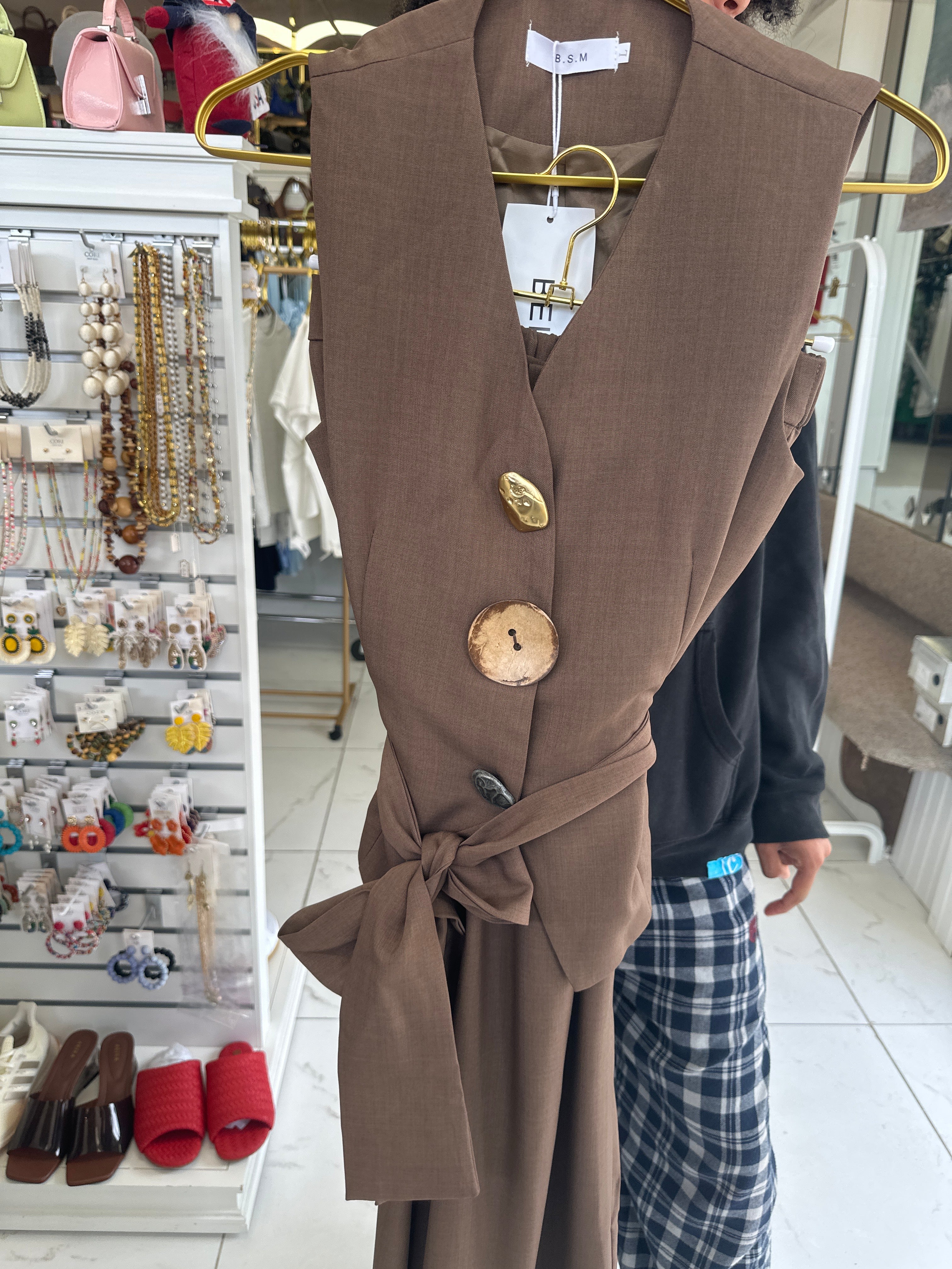 The "Boss Mode" Vest & Wide-Leg Pant Set