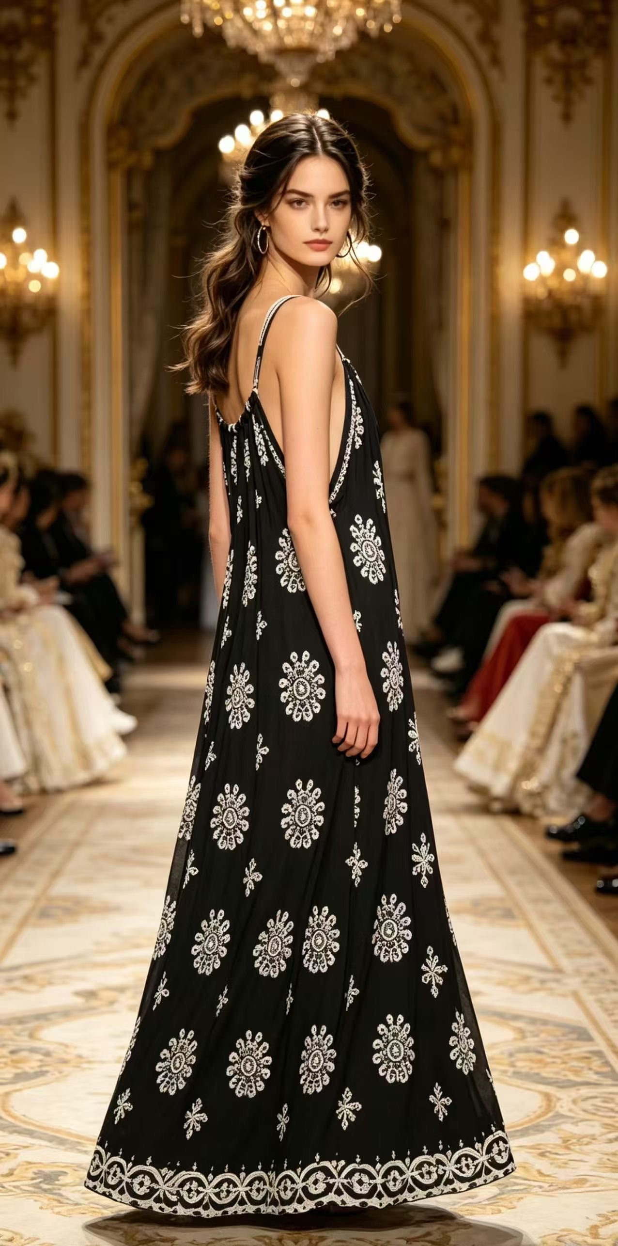 The Mosaic Muse Embroidered Maxi Dress