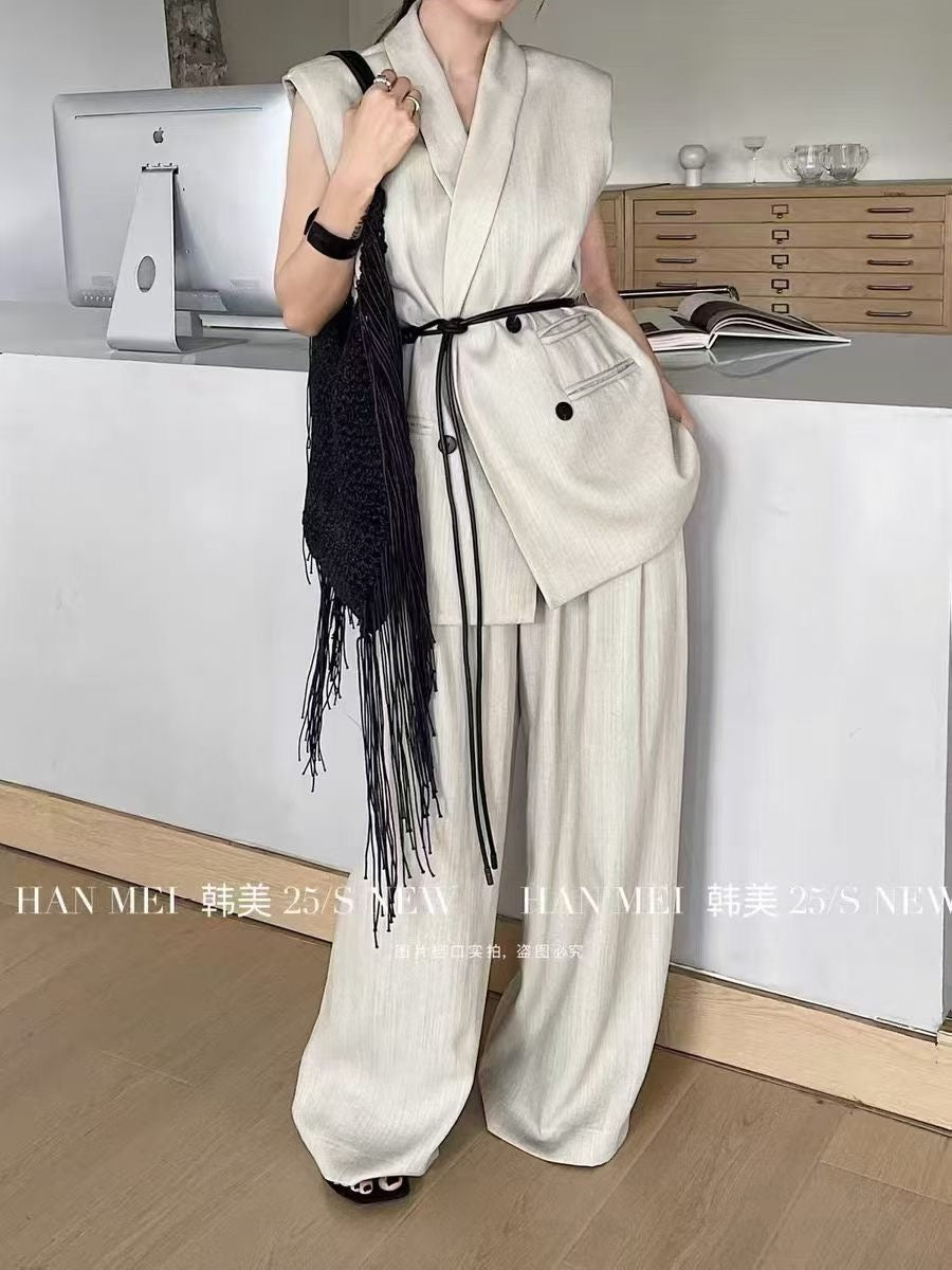 The "Boss Mode" Vest & Wide-Leg Pant Set
