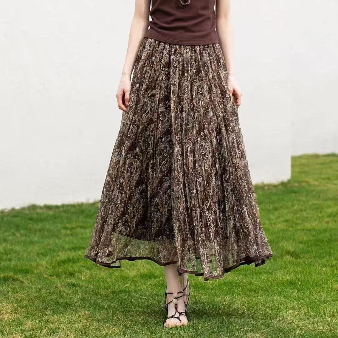 The "Heirloom Paisley" Midi Skirt