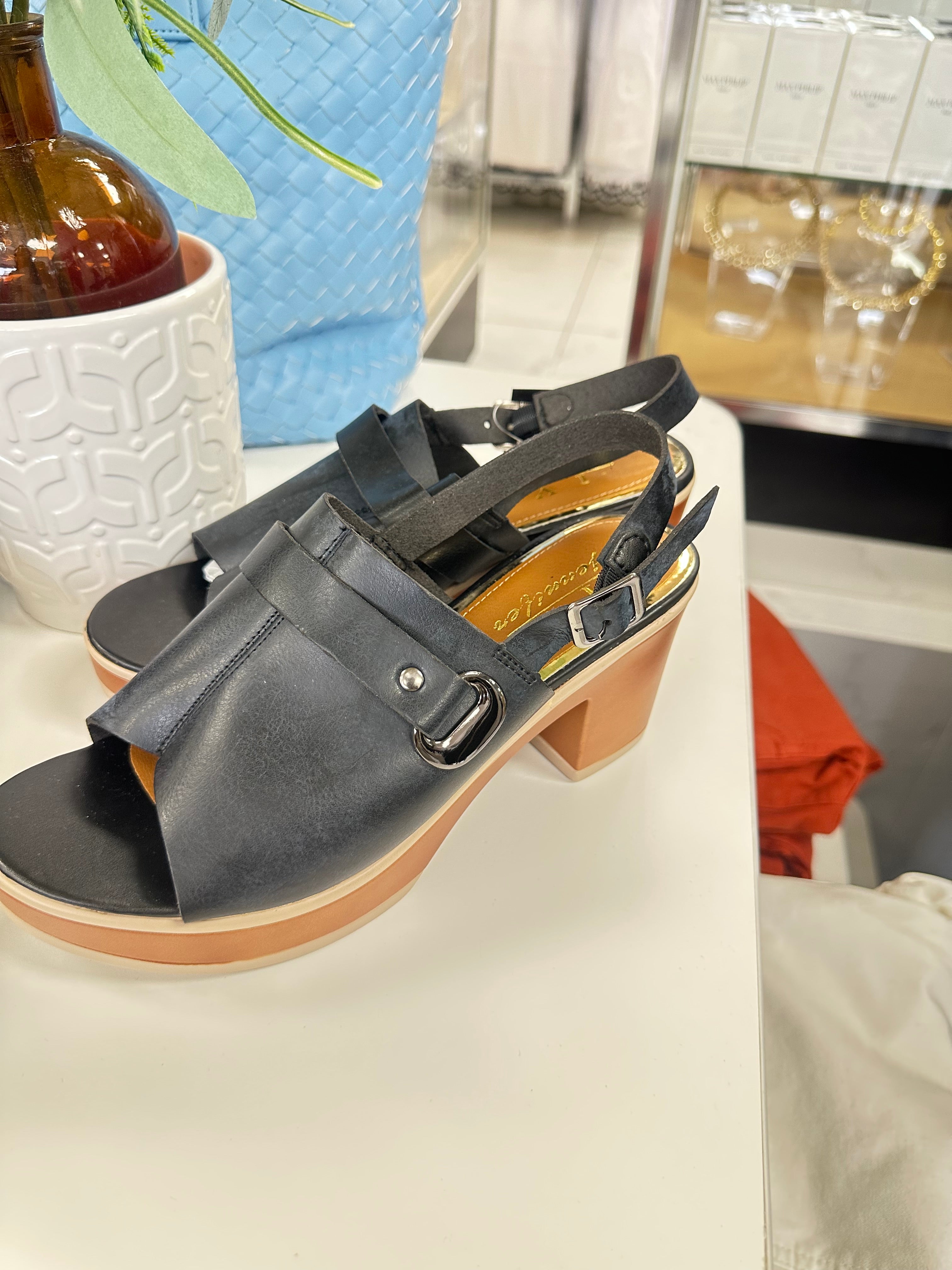 The “Statement” Buckle Platform Slingback