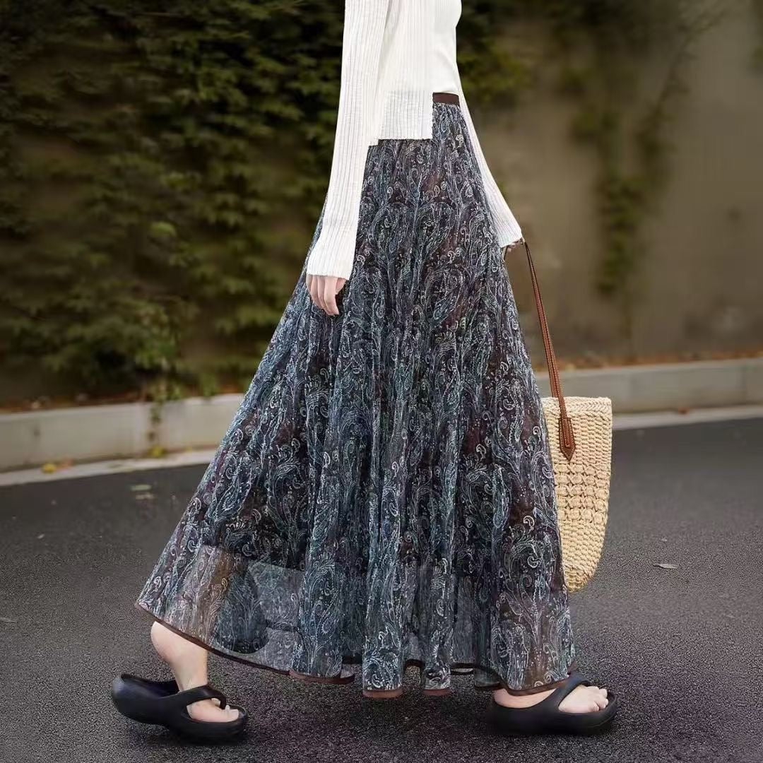 The "Heirloom Paisley" Midi Skirt