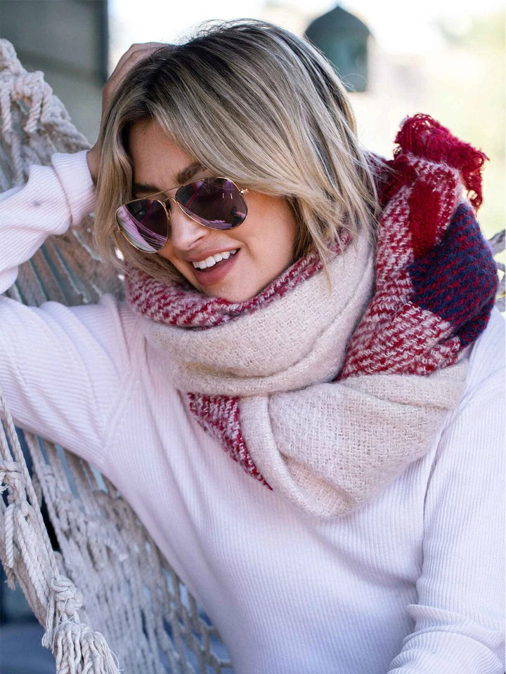 Fashion Plaid Multi Purpose Scarves Shawl