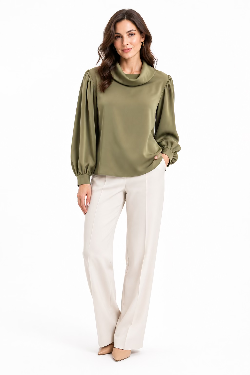 The Old Money Satin Bow Blouse - Quiet Luxury Office Chic