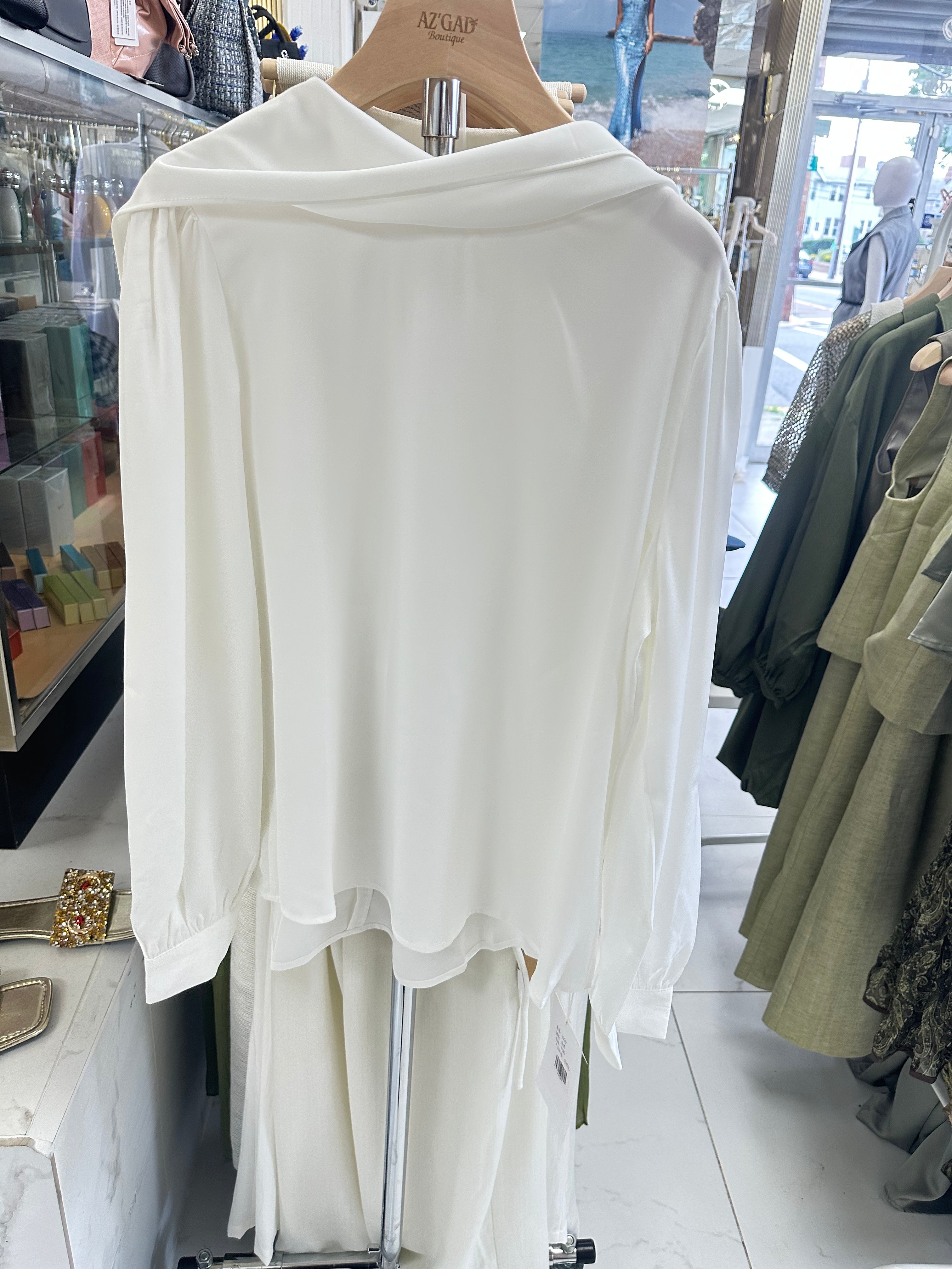 The Old Money Satin Bow Blouse - Quiet Luxury Office Chic