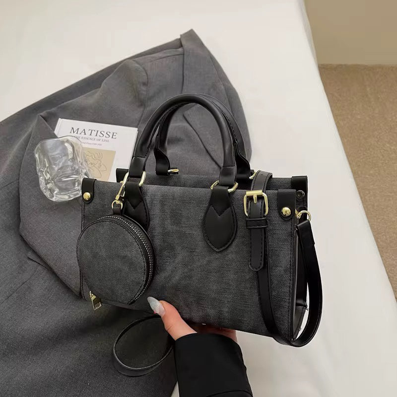 MINI RETRO PU LEATHER SHOULDER AND CROSSBODY BAG FOR WOMEN