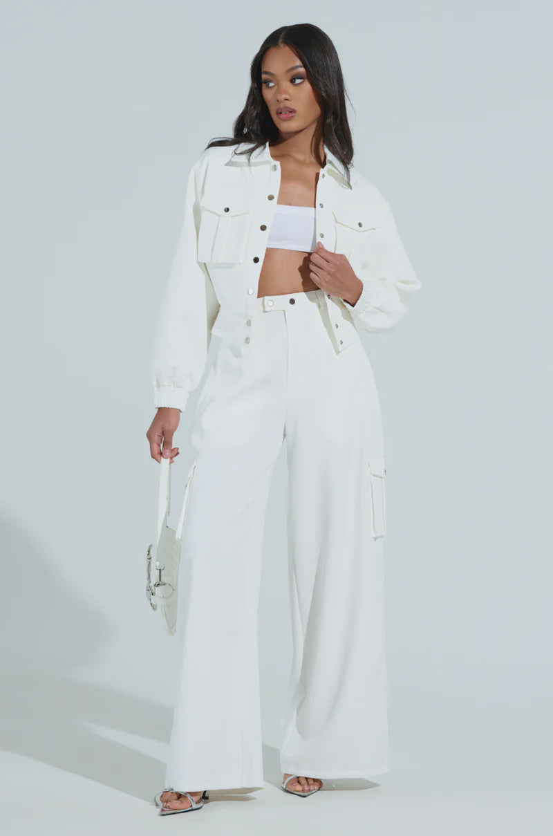 White Wide Leg Pants