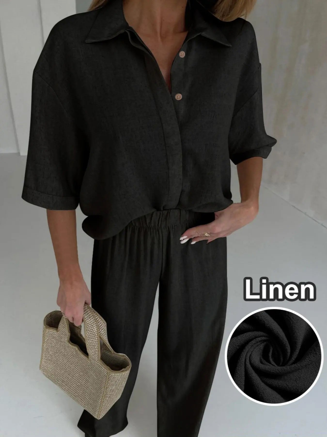 Linen short sleeve shirt