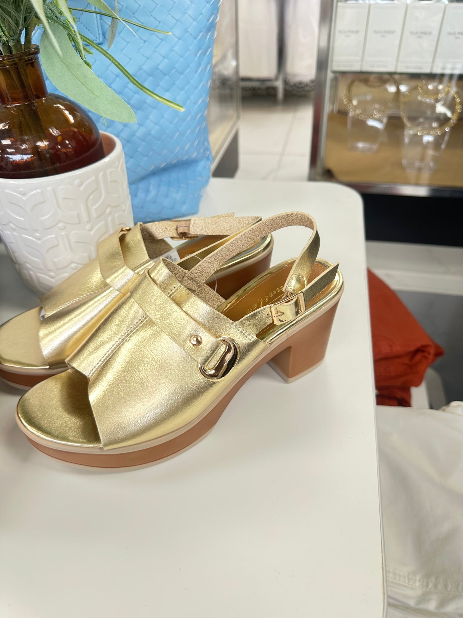 The “Statement” Buckle Platform Slingback