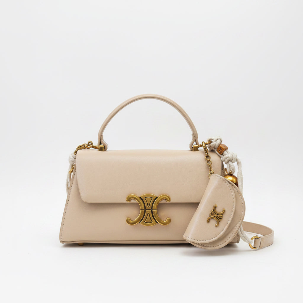 The "Triomphe Charm" Top Handle Satchel