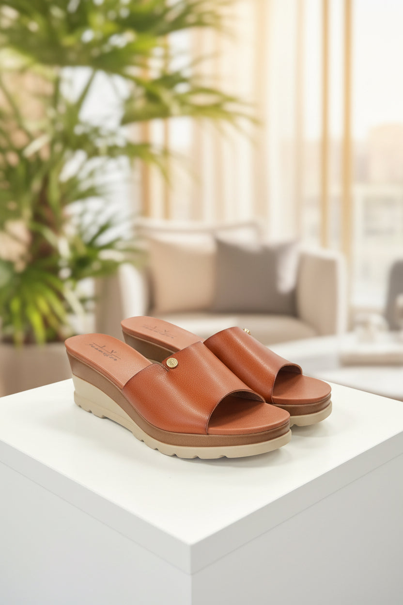 The “Vacay” Platform Wedge Slide