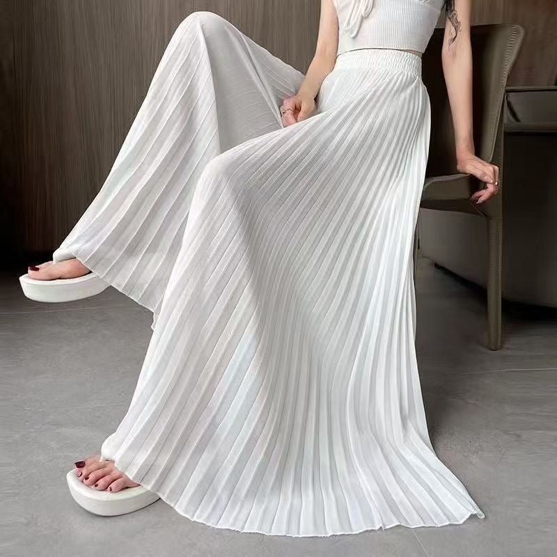 The "Pleated Palazzo" Wide-Leg Pant