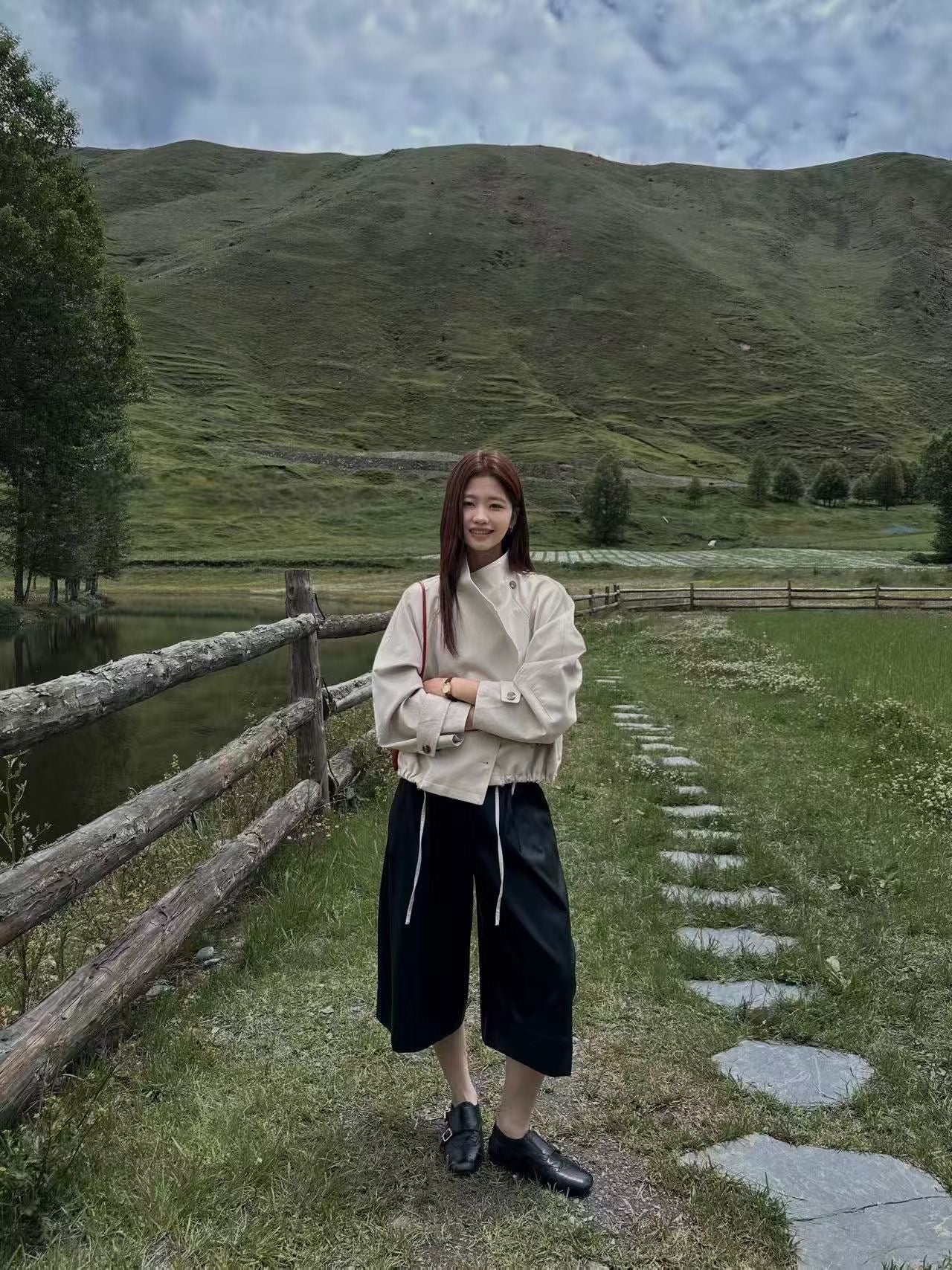 The Seoul U-Ka Cropped Balloon Trench Jacket - Designer Moto Cropped Coat