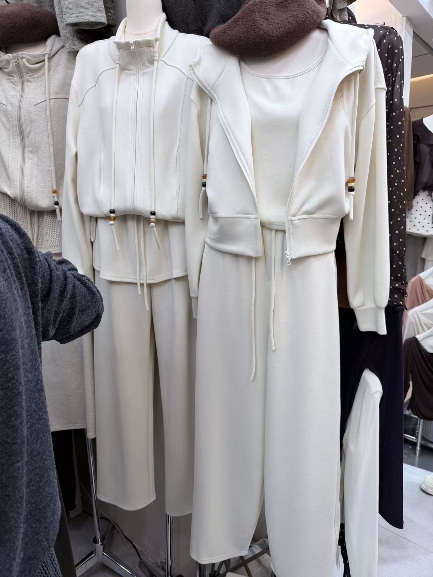 The Clean Girl 3-Piece Luxe Sweat Set - Hoodie + Tank + Wide Leg Pants