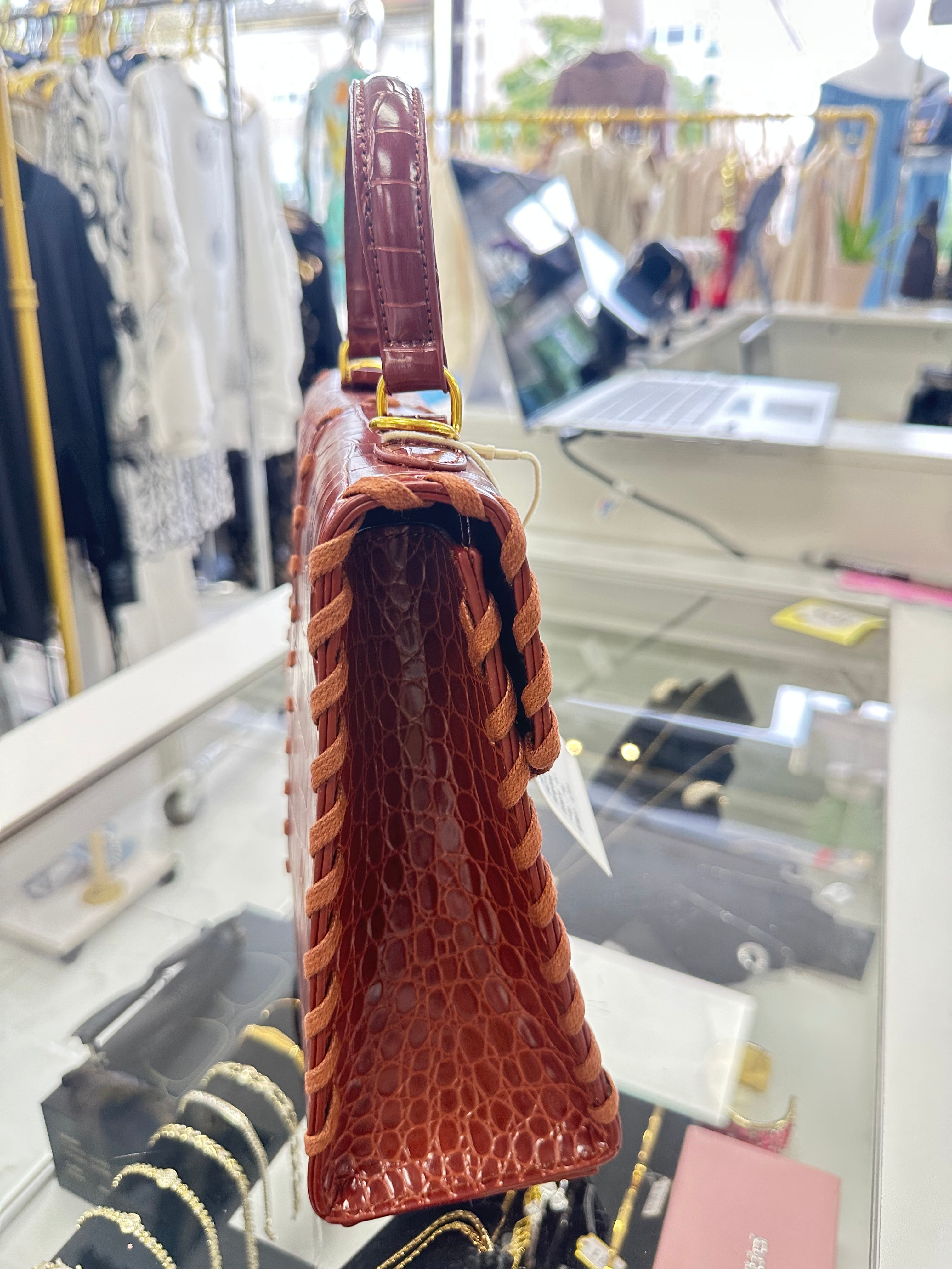 The "Artisan Stitch" Croc Top Handle
