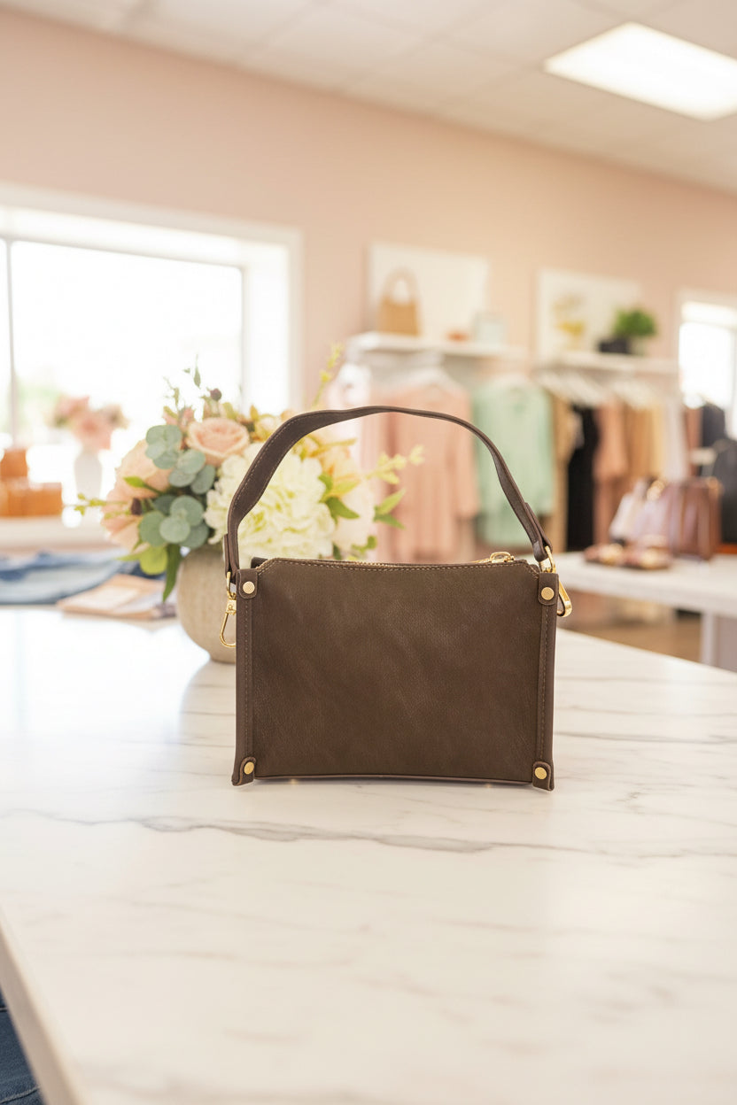 The URBAN Revival Vintage Shoulder Bag - Chocolate Brown
