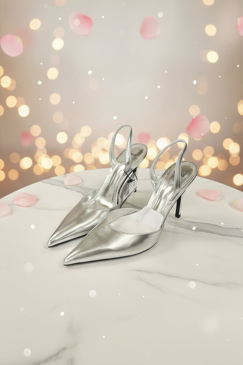 The “Starlight” Metallic Slingback Heel