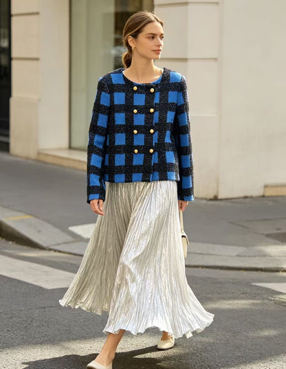 PRODUCT TITLE: The AZGAD Paris Dream Skirt - Sheer Pleated Maxi