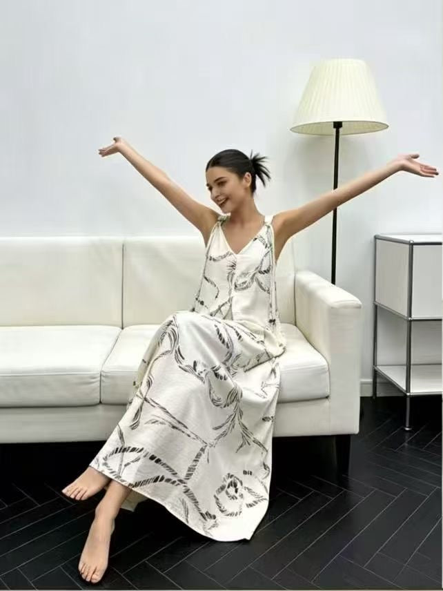 The Ink Sketch Halter Maxi Dress