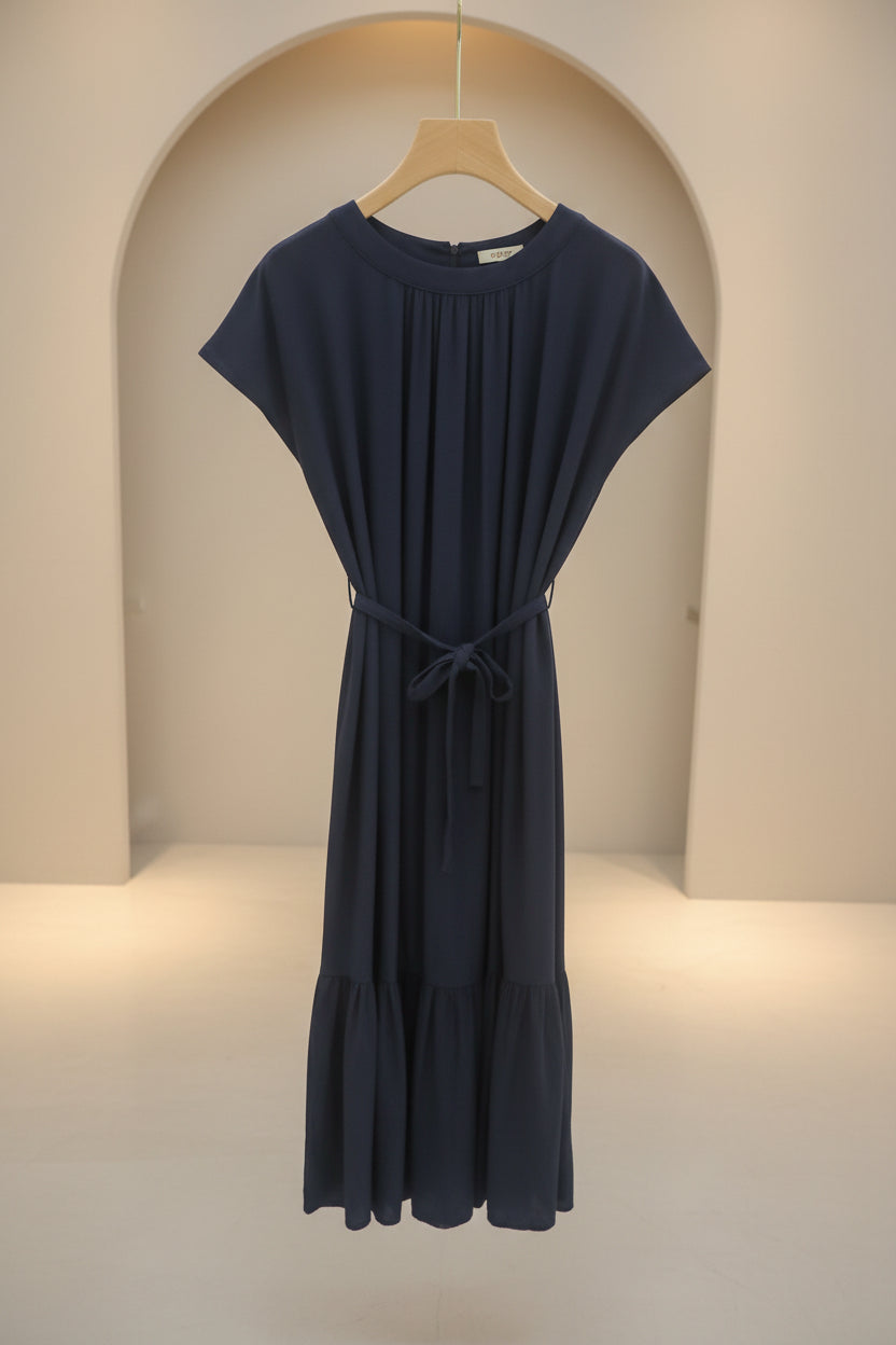 The Old Money Linen Tie-Waist Maxi Dress - Everyday Chic
