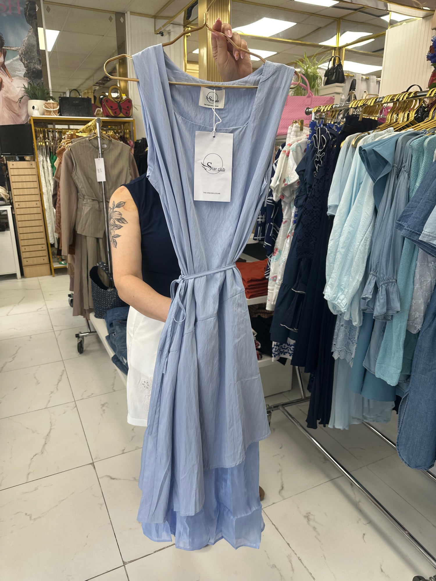 The "Layered Ease" Midi Dress