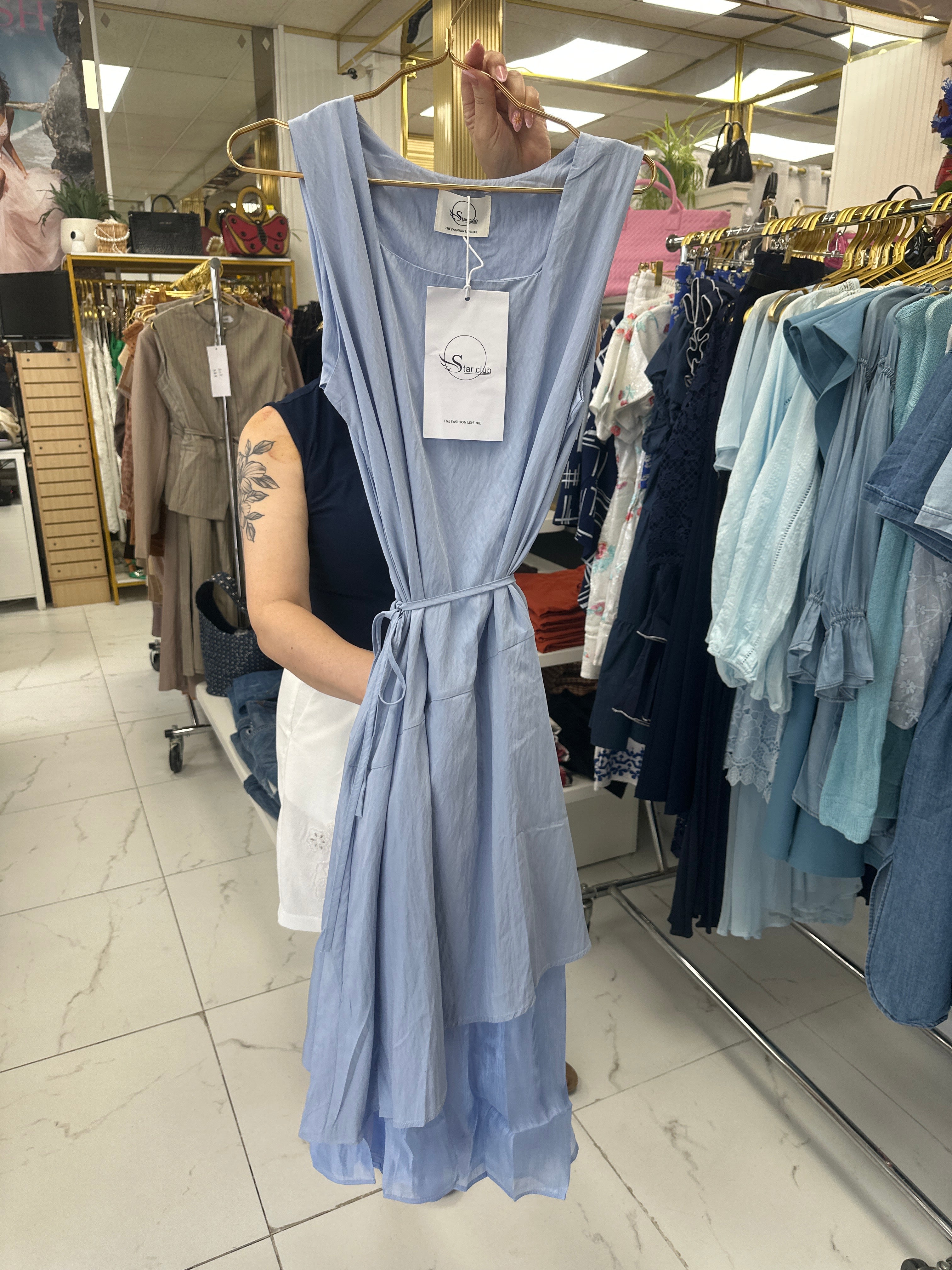 The "Layered Ease" Midi Dress