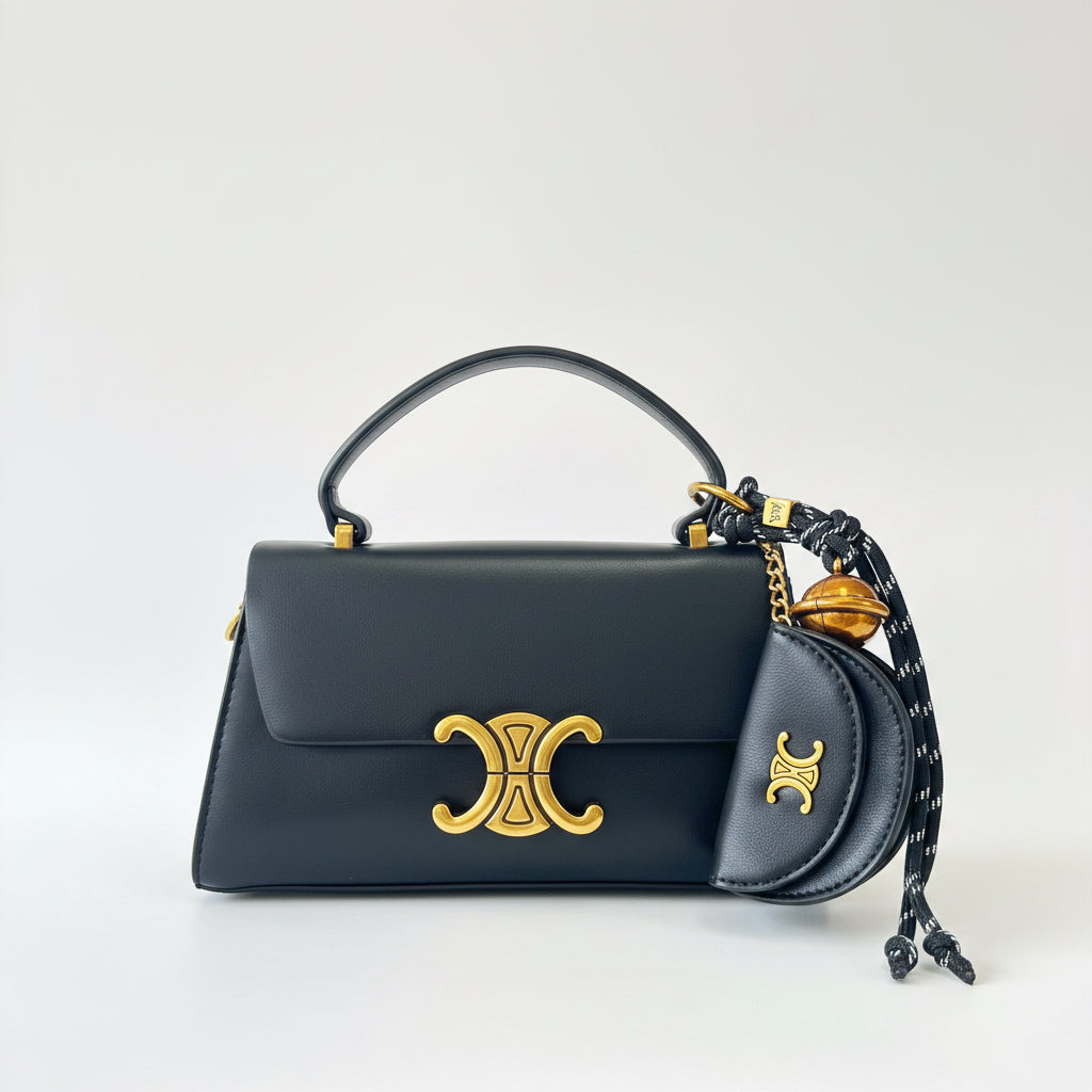 The "Triomphe Charm" Top Handle Satchel