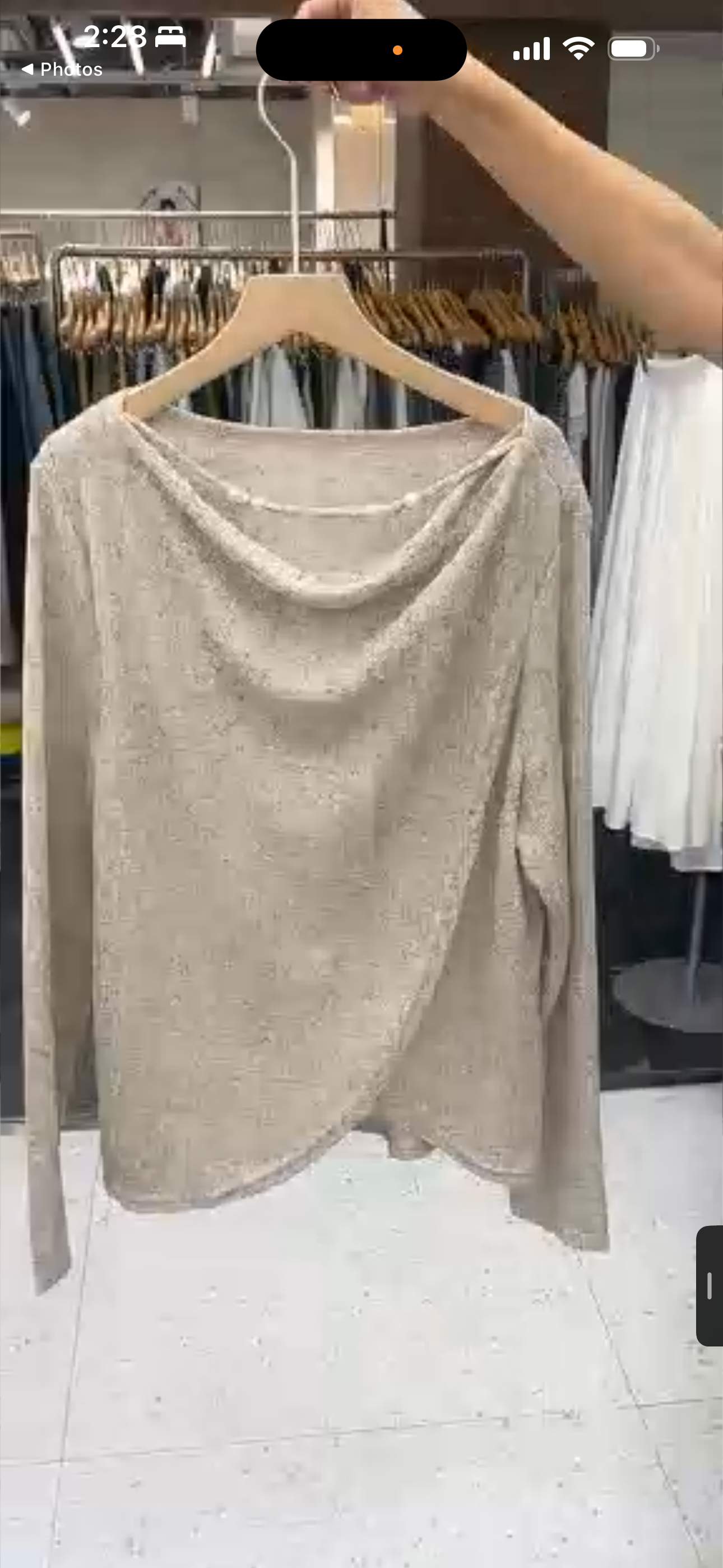 Soft Draped Cowl Neck Top - Off Shoulder Knit