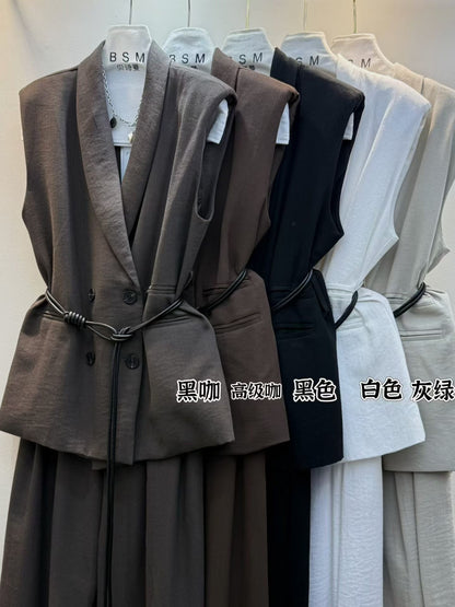 The "Boss Mode" Vest &amp; Wide-Leg Pant Set