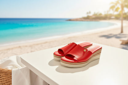 The “Vacay” Platform Wedge Slide