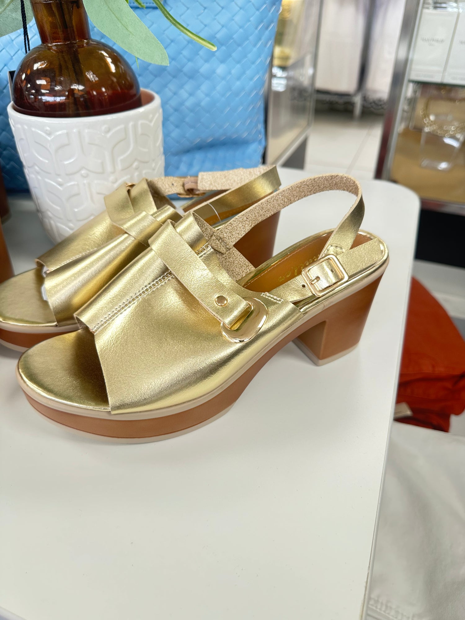 The “Statement” Buckle Platform Slingback