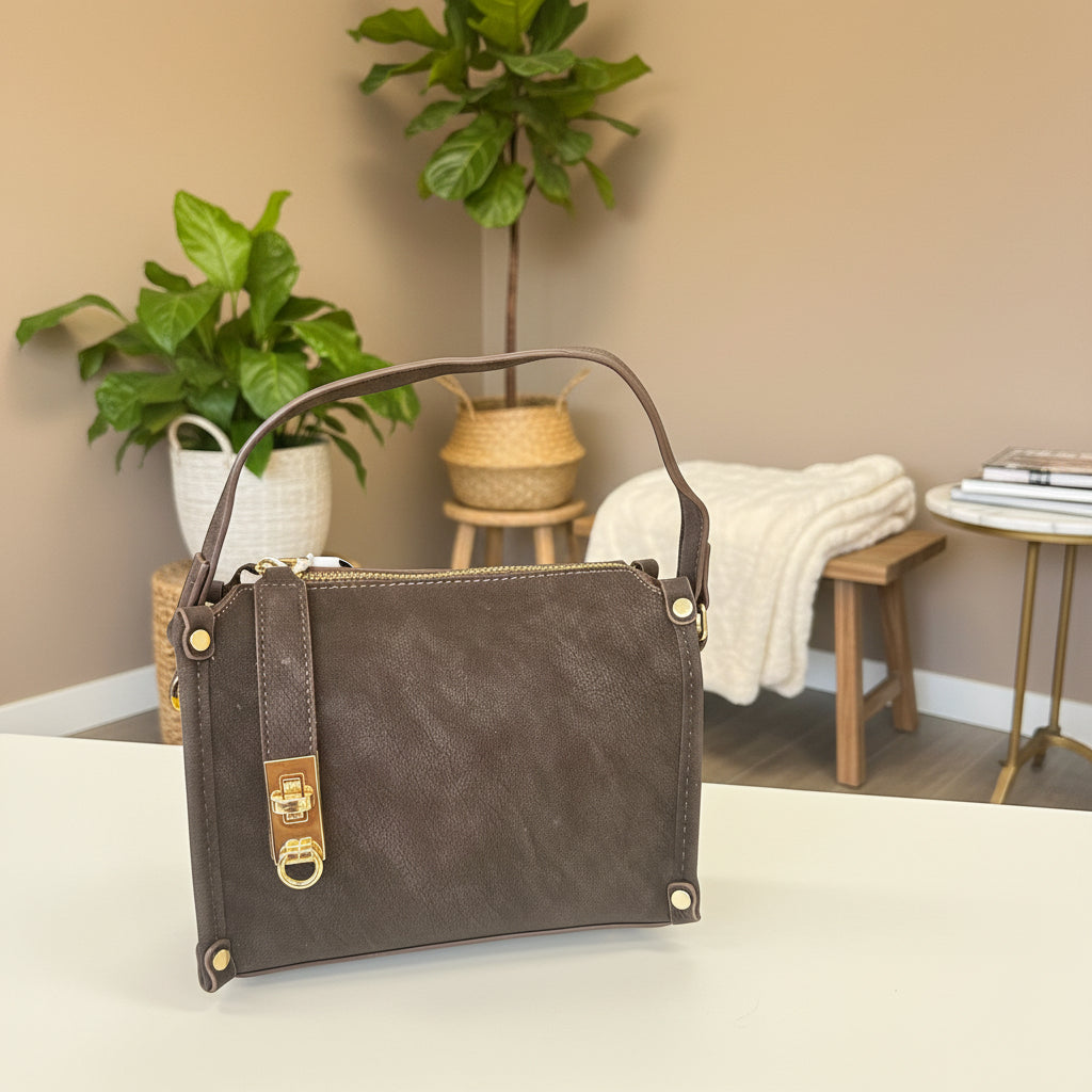 The URBAN Revival Vintage Shoulder Bag - Chocolate Brown
