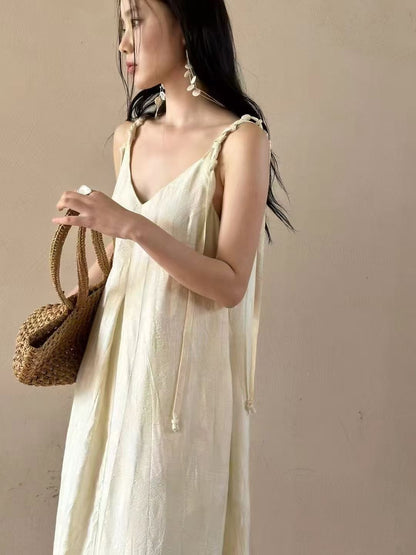 The "Gilded Botanical" Fringe Maxi Dress