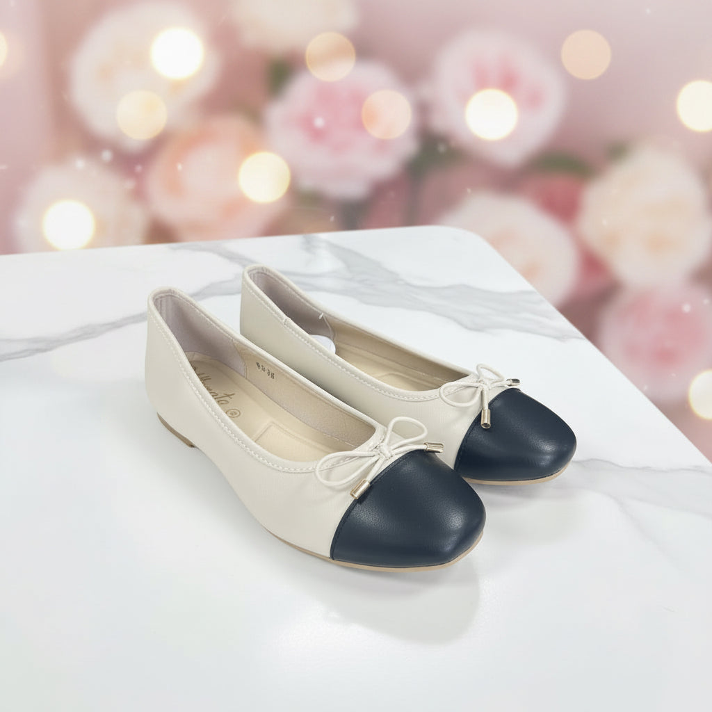 The “Audrey” Cap Toe Ballet Flat