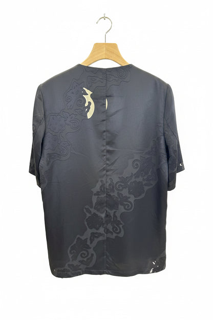 The Noir Baroque Jacquard Kimono Blazer - Old Money Designer