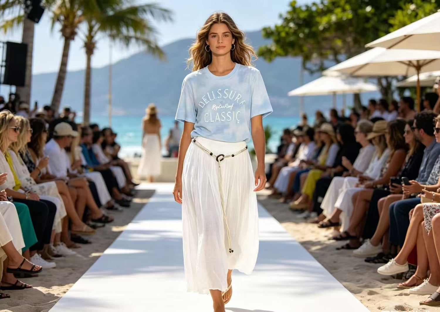 The Boho Drape Belted Maxi Skirt