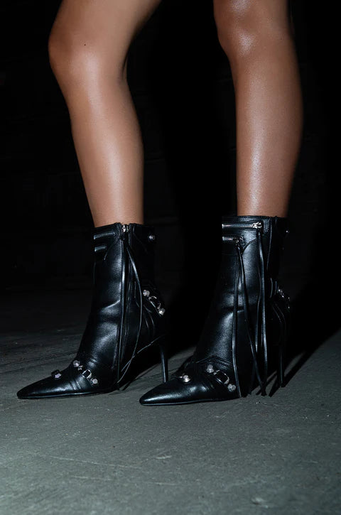 Azalea Wang Brooklyn Baby Stiletto Bootie in Black