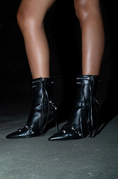 Azalea Wang Brooklyn Baby Stiletto Bootie in Black