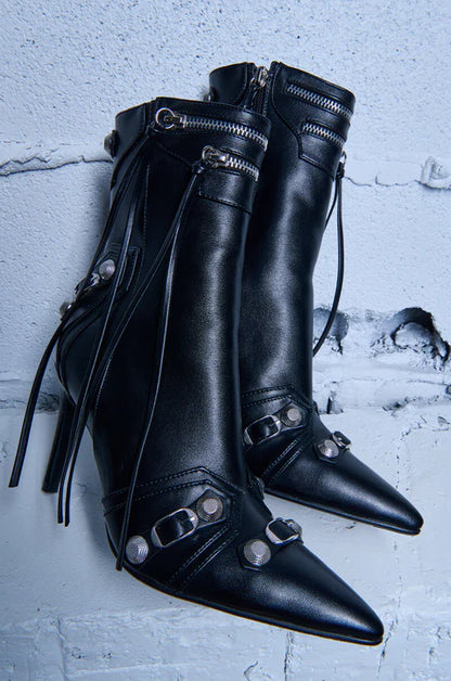 Azalea Wang Brooklyn Baby Stiletto Bootie in Black