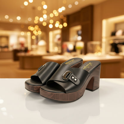 The “90s Revival” Buckle Platform Slide