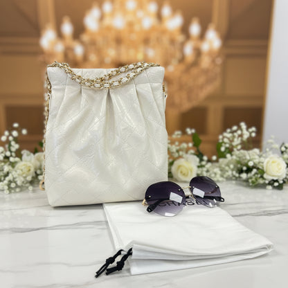 The CHASEL &amp; KARIN Quilted Luxe Chain Bag - 2-in-1 Set