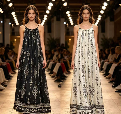 The Mosaic Muse Embroidered Maxi Dress