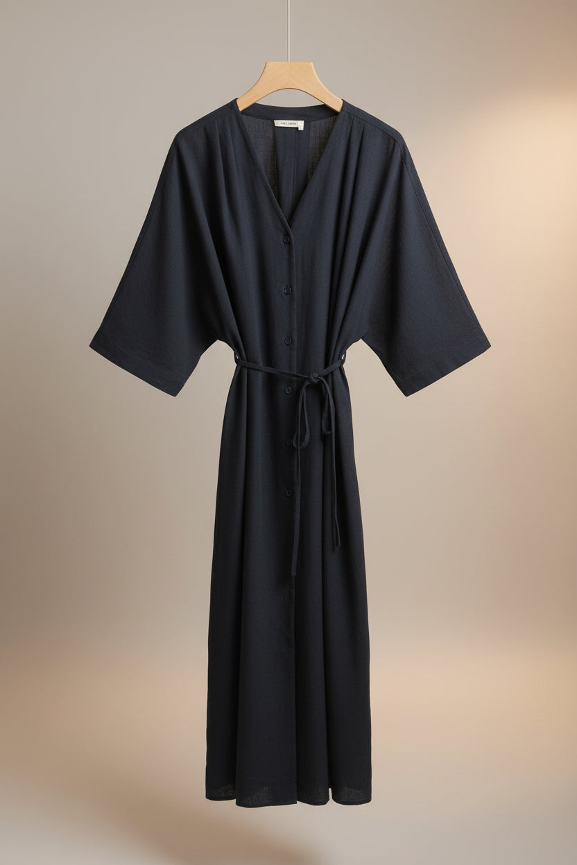 The Linen Breeze Kaftan Maxi Dress - Old Money Resort Dress