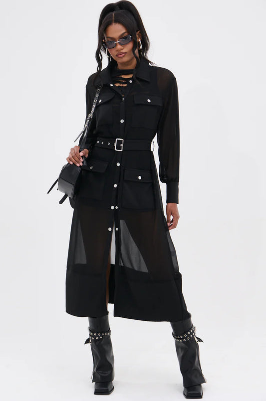 Bet On Me Chiffon Trench