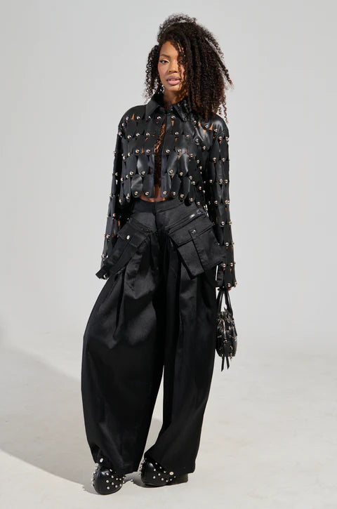 Black Wide Leg Trouser