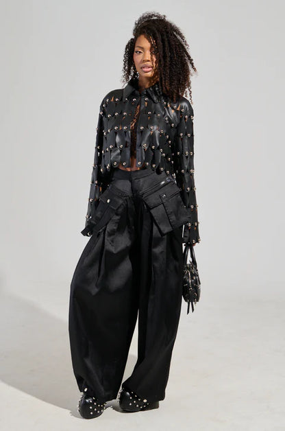 Black Wide Leg Trouser