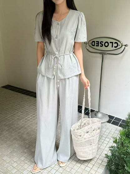 The "Resort Day" Embroidered Set