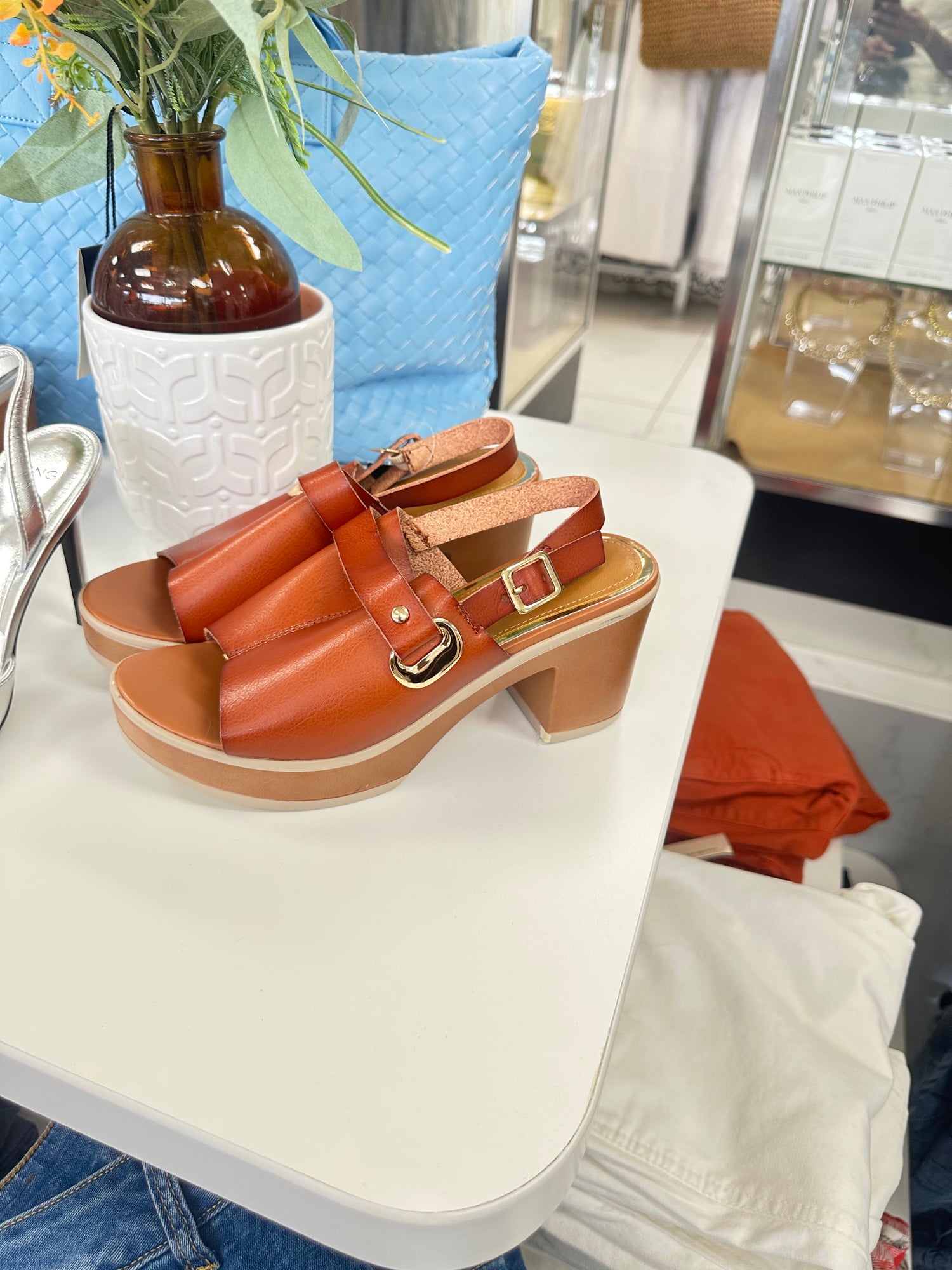 The “Statement” Buckle Platform Slingback