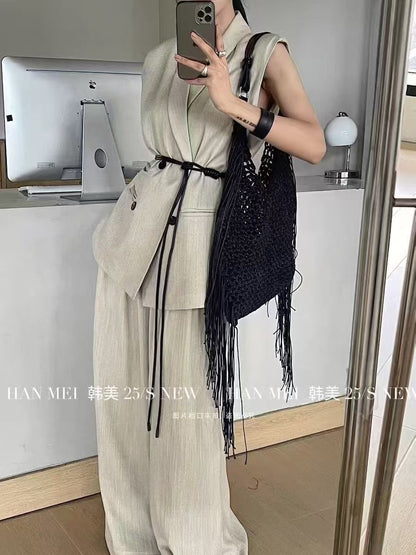 The "Boss Mode" Vest &amp; Wide-Leg Pant Set